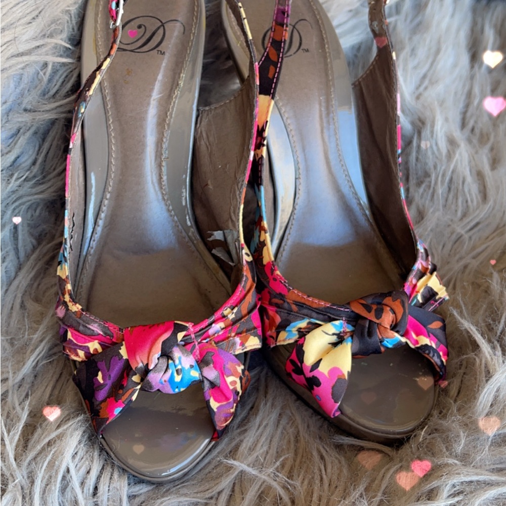 Floral Women's Peep Toe Heels
